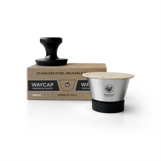 WayCap Stainless Steel Reusable Coffee Pod One Pack for Dolce Gusto® with Tamper
